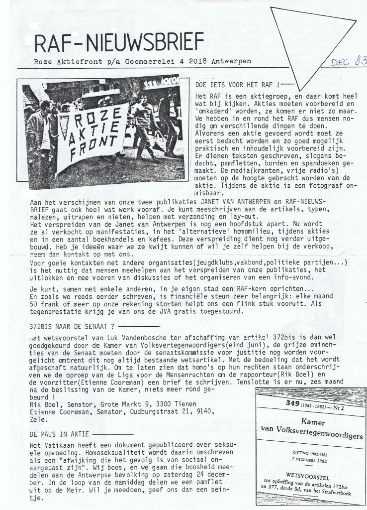 1983_RAF Nieuwsbrief_eerste nummer