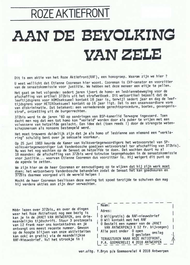 Confetti voor Cooreman_pamflet